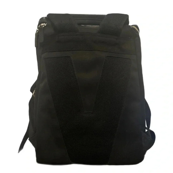 Venque Amsterdam Water Resistant 15” Laptop Backpack fabric Real Leather Top 19L - Picture 5 of 16